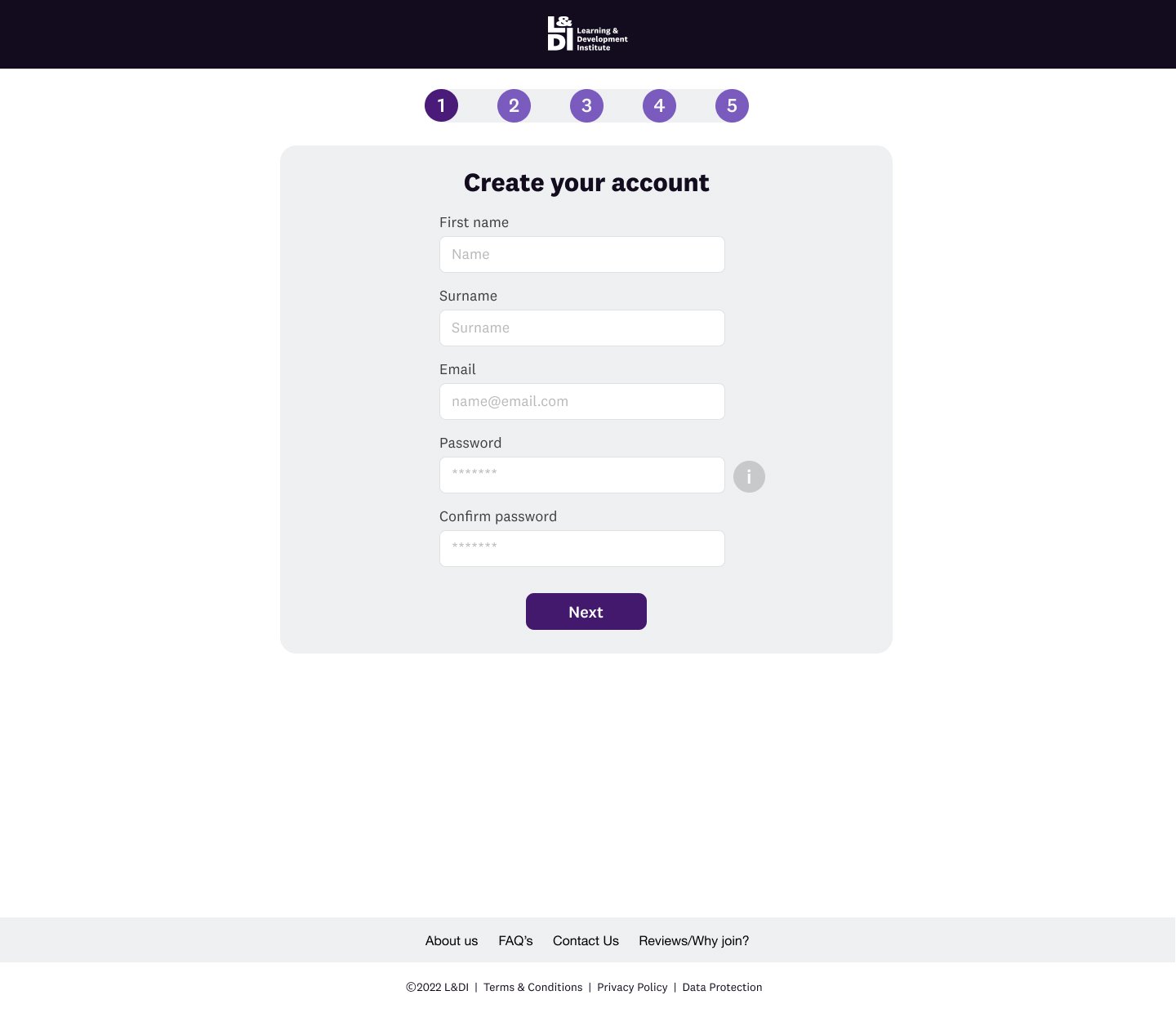 Become a member- Step1