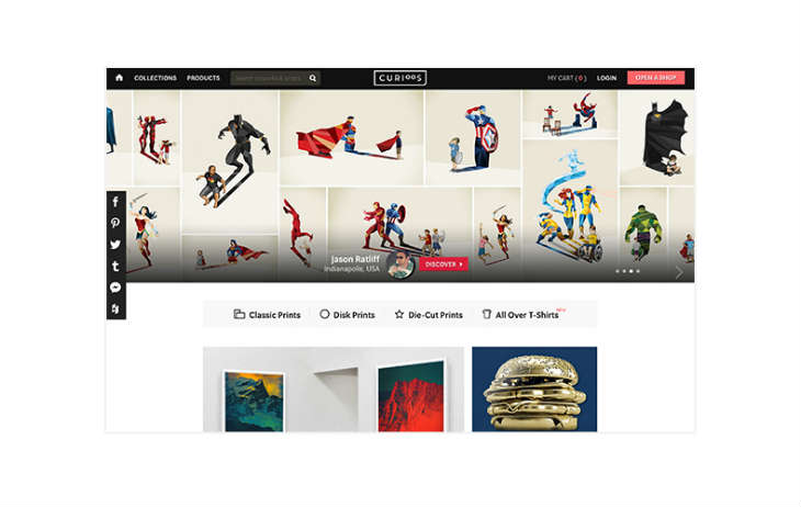 A screenshot of Curioos.com