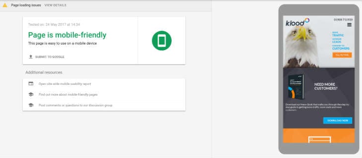 Google's mobile-friendly test — an important part of a website audit
