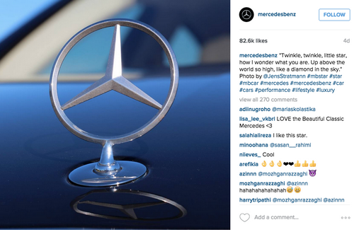 mercedes instagram