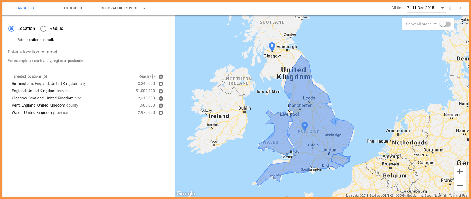 Location Targeting in Google Ads
