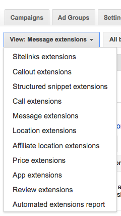 View message extensions