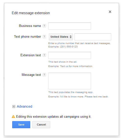 Edit message extension