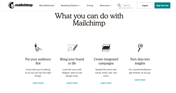 MailChimp's SaaS product